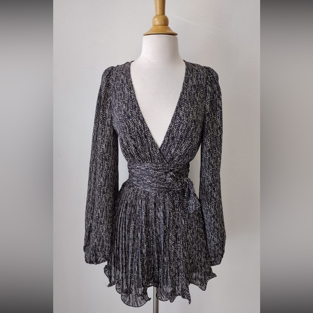 Luxxel Belted Romper. 100% Polyester